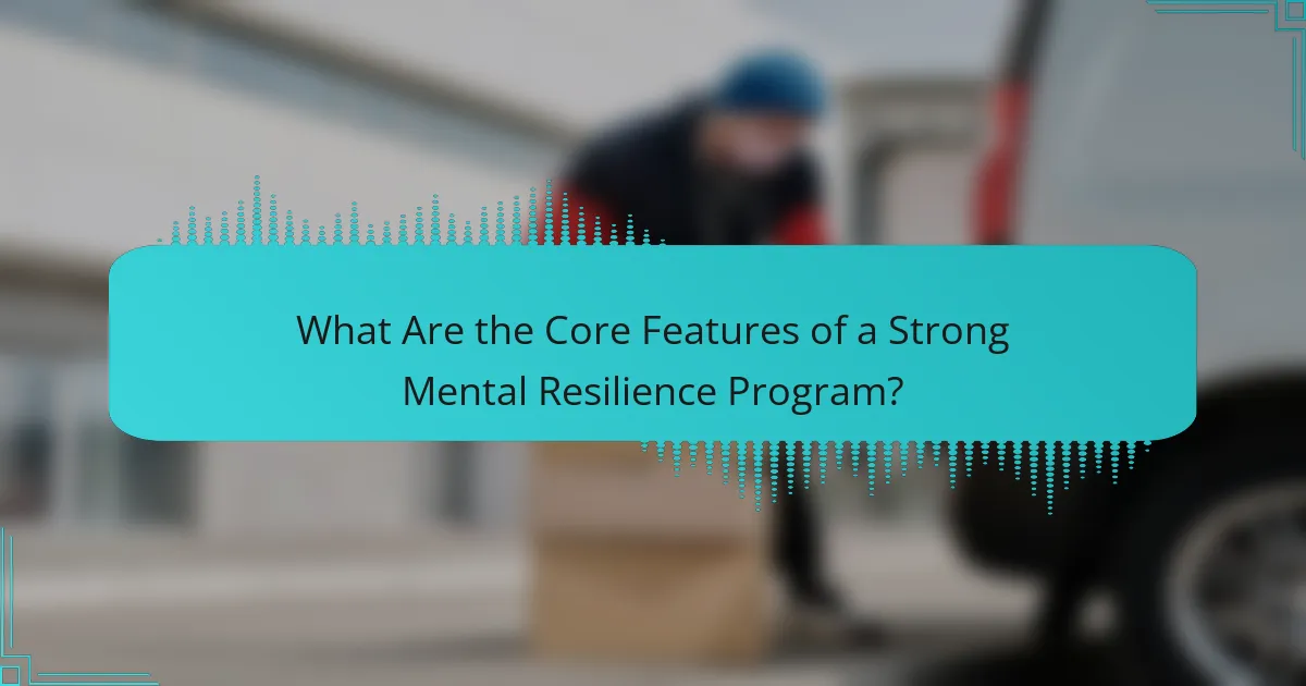 What Are the Core Features of a Strong Mental Resilience Program?