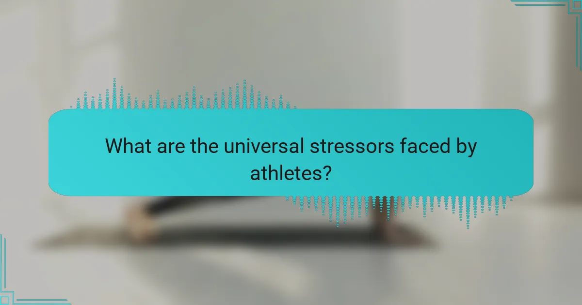What are the universal stressors faced by athletes?